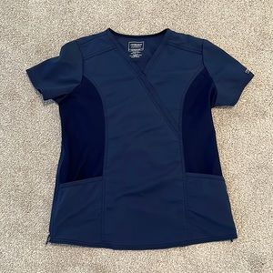 Cherokee Maternity Scrub Top Size Small Navy